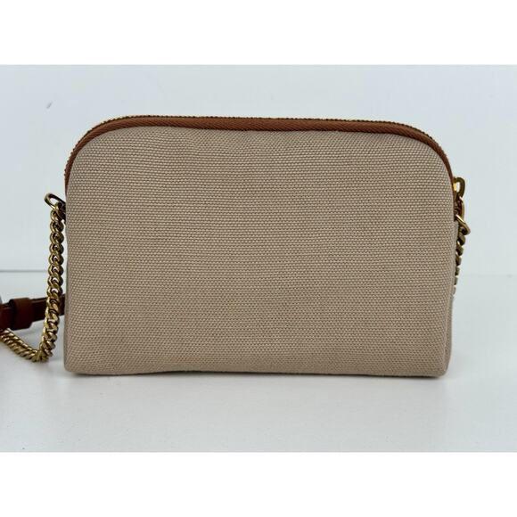 Saint Laurent Gaby Mini Crossbody Bag Brown Canvas (4) - Picture 4 of 16